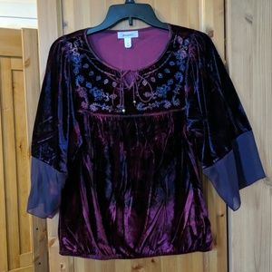 Dress Barn velvet blouse